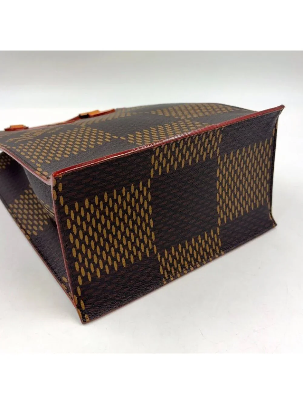Louis Vuitton Mini Tote Damier Ebene Giant LV Squared Shoulder Bag Leather